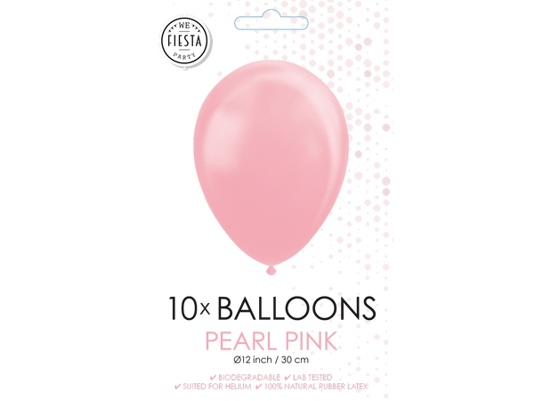 Gummiballonger - Pearl Pink 10 Gummiballonger - 30cm (12") 