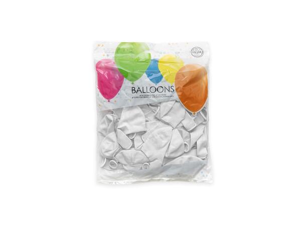 Gummiballonger - White 50 Gummiballonger - 30cm (12") 