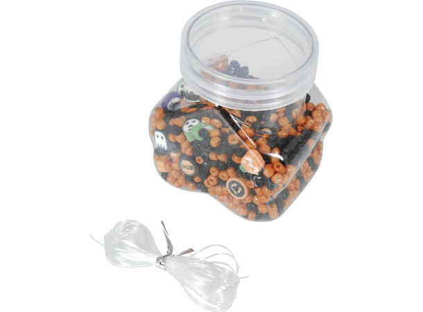 Halloween perler til å lage smykker -DIY 1 Boks med 1300 perler i plast 