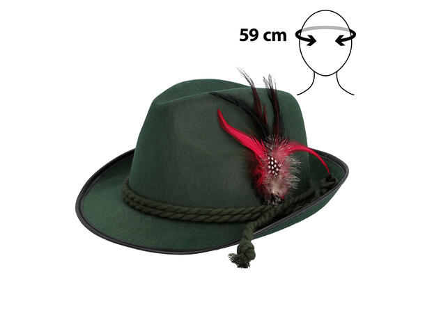 Hatt Oktoberfest - Walter 1 Hatt til voksen - 59cm 