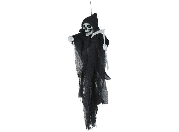 Hengende skjelett m/kappe og ljå 1 Hengende figur - 50cm 