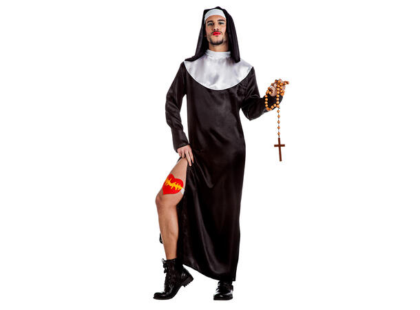 Herrenonne - Sort/hvit 1 Herrekostyme - Str XL 