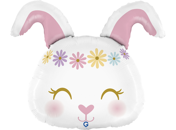 Hippie Bunny 1 Folieballong med form - (59x51 cm) 