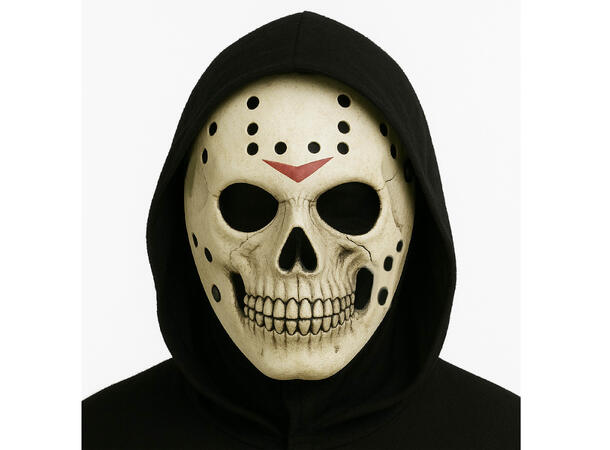 Hockeymaske - Hodeskalle - m/hette 1 Maske i skum og polyester 