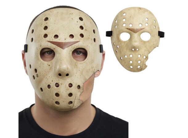 Hockeymaske - "Ødelagt" 1 Maske i PVC 