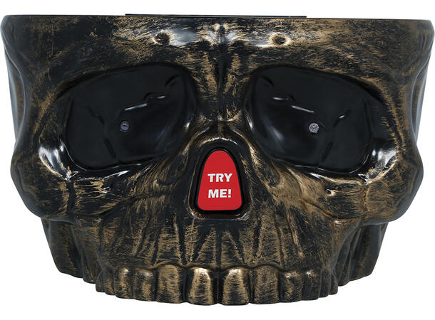 Hodeskalle -Godteskål m/lyd og bevegelse 1 Godteskål i plast - 15x25cm 