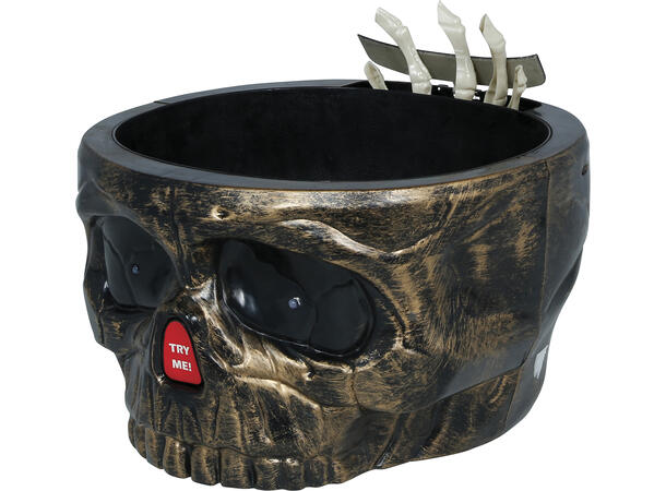 Hodeskalle -Godteskål m/lyd og bevegelse 1 Godteskål i plast - 15x25cm 