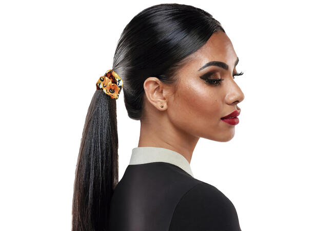 Hårbånd - Oransje med gresskar 1 Hårbånd i polyester 