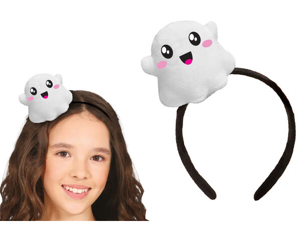 Hårbøyle til barn - Hvitt spøkelse 1 Hårbøylse i plysj 