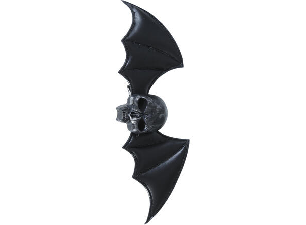 Hårspenne -Hodeskalle - Flaggermusvinger 1 Hårspenne i PVC/Polyester - 13cm 