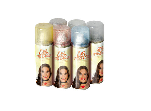 Hårspray glitter - Rød 1 boks med hårspray - 125ml 