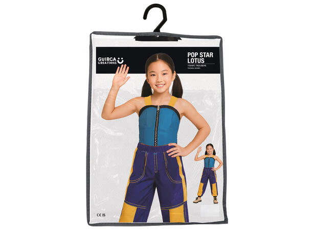 K-Pop - Lotus 1 Barnekostyme til jente - Str 7-9 År 