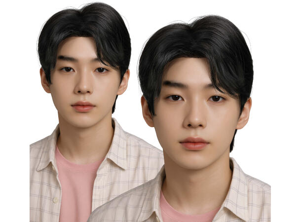 K-pop - Dark rebel - Parykk  sort 1 Parykk i kunstig hår - Ungdom - Kort 