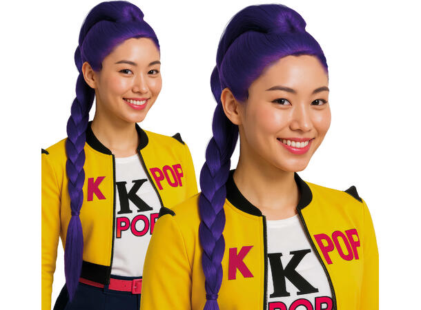 K-pop - Mystic braid - Parykk  m/flette 1 Parykk i kunstig hår - Ungdom - Lang 