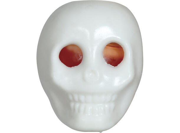 Klembare hodeskaller med hjerne Display med 12 skaller i gummi - 8cm 