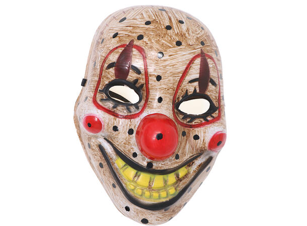 Klovnemaske med fregner 1 Maske i PVC 