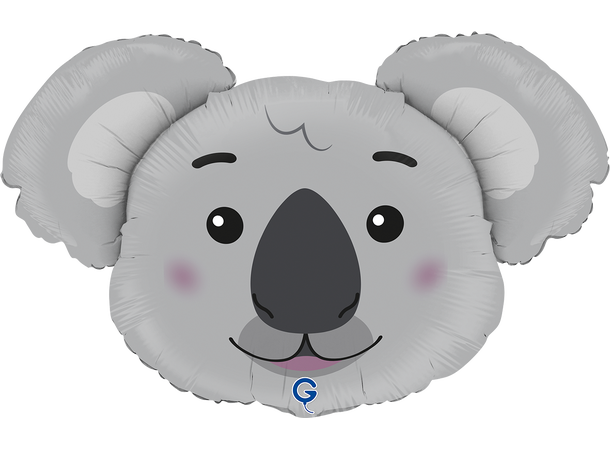 Koalabjørn hode 1 Folieballong med form - (76x42 cm) 
