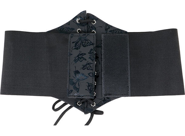 Korsett til voksen - Sort m/sommerfugler 1 Korsett i polyester - onesize 