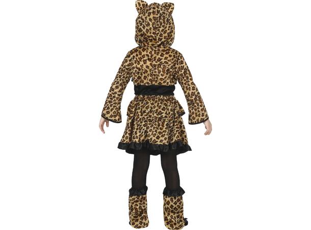 Leopardkostyme - 6 deler 1 Barnekostyme til jente - Str 7-9 År 