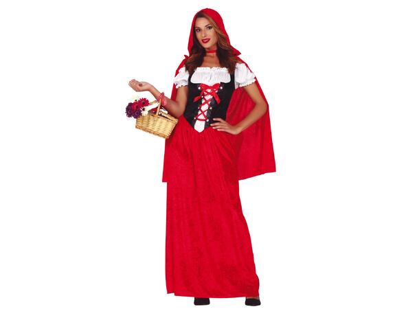 Lille Rødhette - Kjole, Kappe og hette 1 Damekostyme - str 44-46 (XL) 