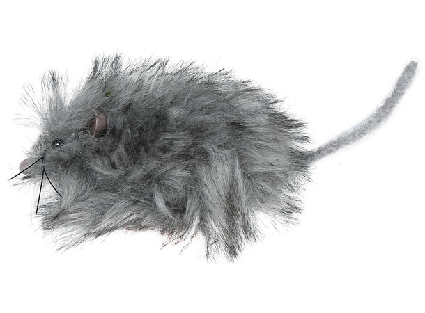 Liten grå mus 1 Mus - 11cm 