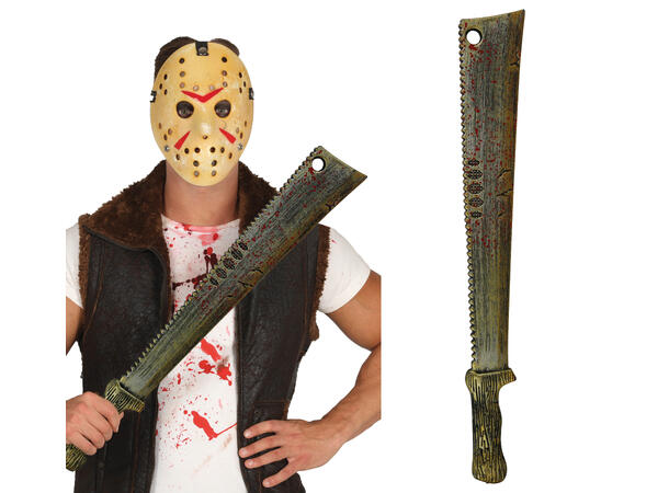 Machete - Sag m/håndtak 1 Våpen i PVC - 68cm 