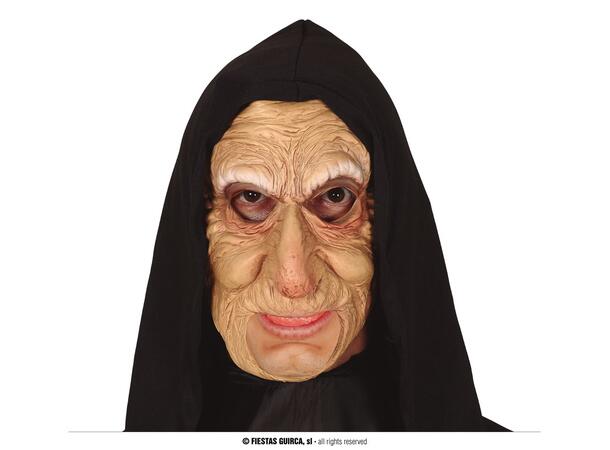 Maske - Gammel kone - m/hette 1 Maske med hette i vinyl/polyester 