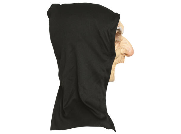 Maske - Gammel kone - m/hette 1 Maske med hette i vinyl/polyester 