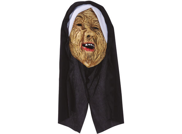 Maske - Gammel nonne - m/hette 1 Maske med hette i vinyl/polyester 