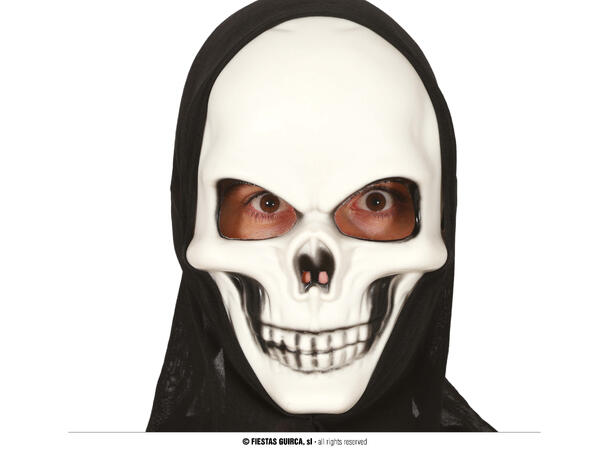 Maske - Hodeskalle med hette 1 Maske med hette i PVC/polyester 