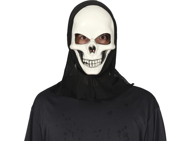 Maske - Hodeskalle med hette 1 Maske med hette i PVC/polyester 