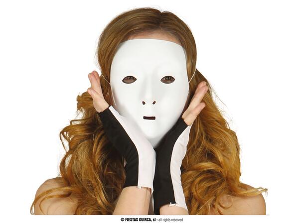 Maske - Hvit malbar 1 Maske i PVC 