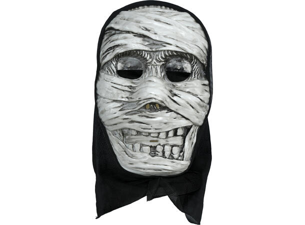 Maske - Mumie - hvit 1 Maske med hette i vinyl/polyester 