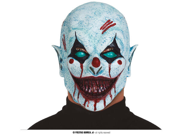 Maske - Skummel blodig klovn 1 Maske i Lateks 
