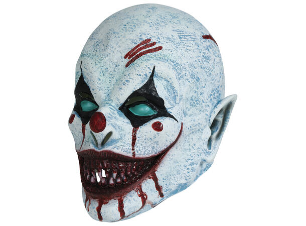 Maske - Skummel blodig klovn 1 Maske i Lateks 