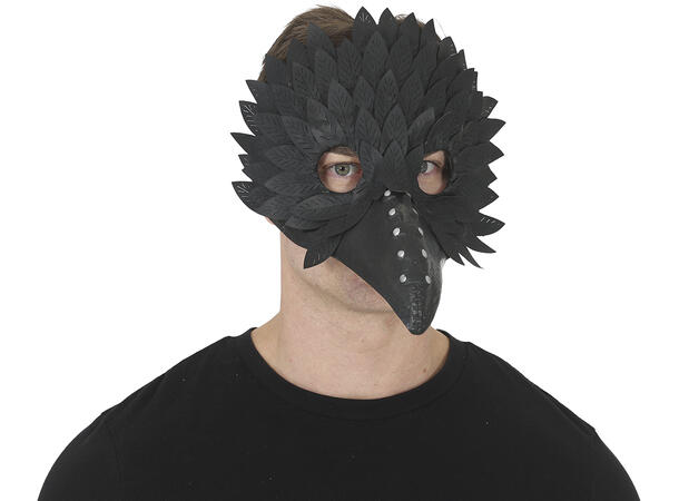 Maske m/Nebb - Pestdoktor sort m/fjær 1 Maske i PVC 