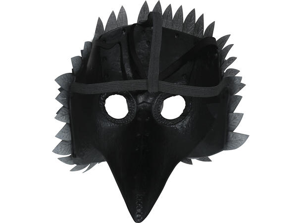Maske m/Nebb - Pestdoktor sort m/fjær 1 Maske i PVC 