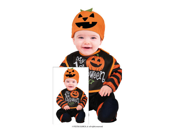 Min første Halloween - Gresskar 1 Kostyme til baby - 12-18 mnd 
