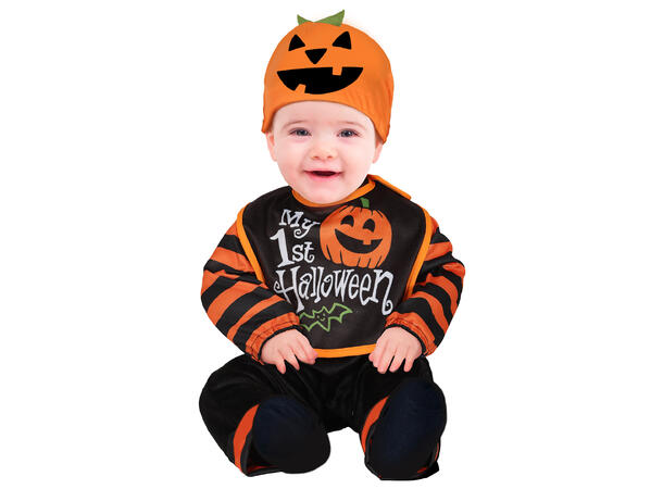 Min første Halloween - Gresskar 1 Kostyme til baby - 12-18 mnd 