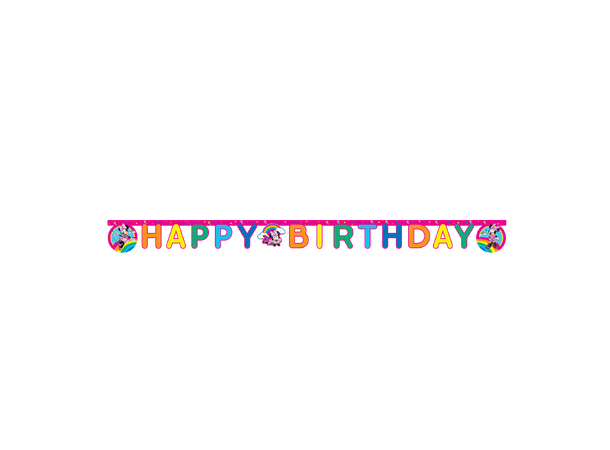 Minnie - Rainbow make me smile 1 FSC - "Happy Birthday" - Leddbanner