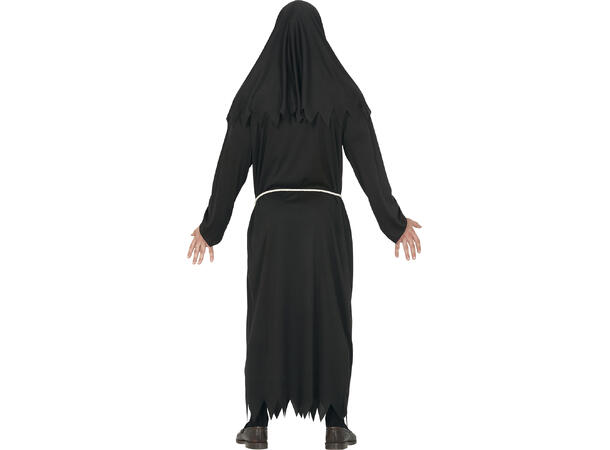 Munkekutte m/belte og hodeplagg - Sort 1 Herrekostyme - str 48-50 (M) 