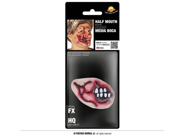 Munnarr - halv munn 1 Kunstig arr i lateks 