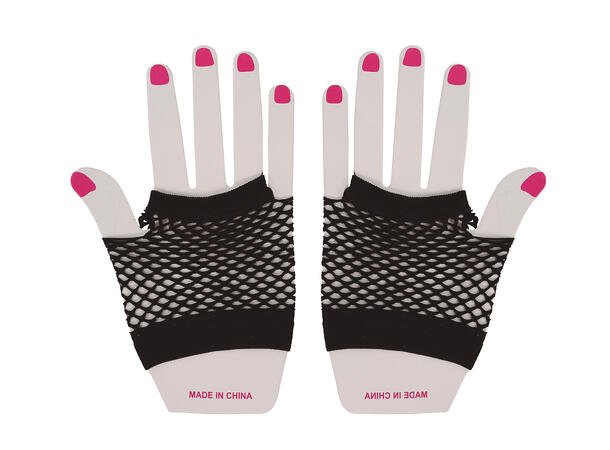 Nettinghansker Sorte - Korte 1 Par hansker - 11cm 