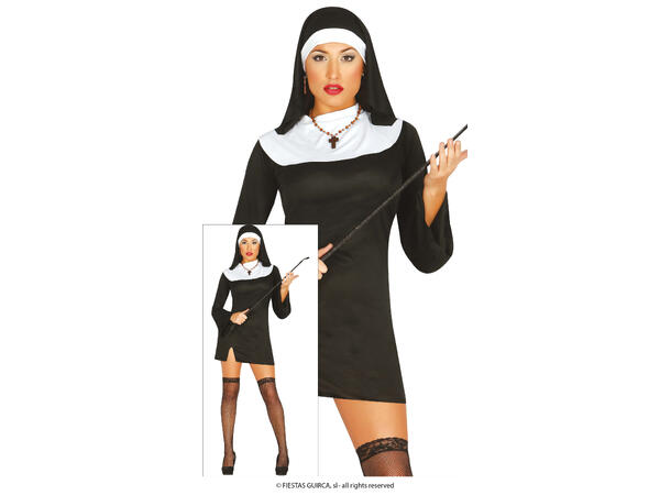 Nonnekostyme - Sort kort 1 Damekostyme - str 42-44 (L) 