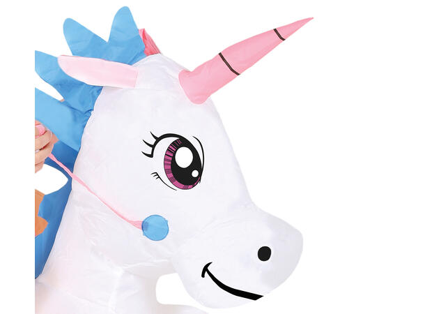 Oppblåsbar enhjørning 1 Barnekostyme til jente - Str 7-9 År 