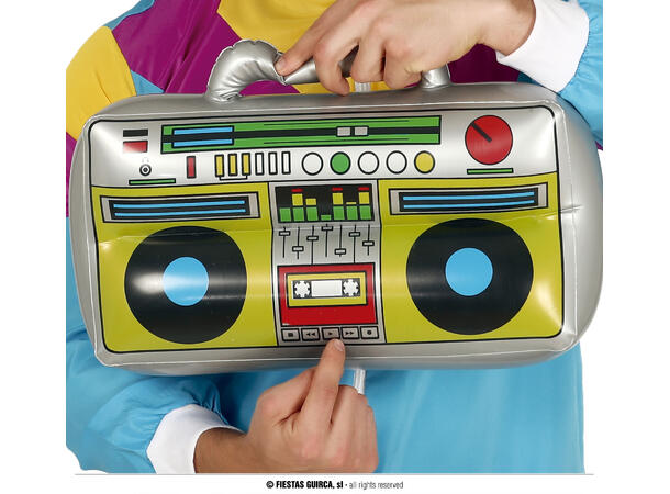Oppblåsbar radio - 80-talls 1 Oppblåsbar leke - 40x20cm 