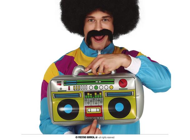 Oppblåsbar radio - 80-talls 1 Oppblåsbar leke - 40x20cm 