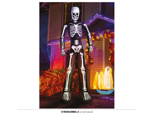 Oppblåsbart skjelett - hvit 1 Oppblåsbar dekorasjon - 200x150cm 