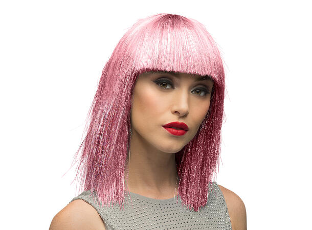 Parykk -  Crazy pink - Rosa m/Lugg 1 Dameparykk - Onesize 