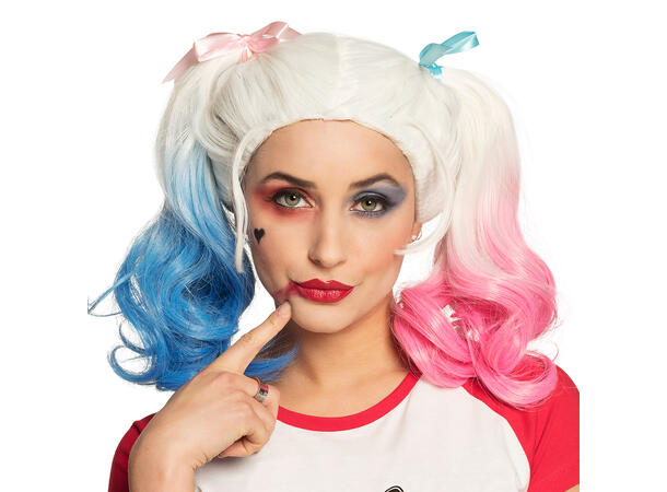 Parykk -  Jester - Rød/Hvit/Blå 1 Dameparykk - Onesize 